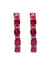 Cubic Zirconias & Lab-Grown Red Stone Earrings