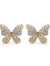 Elegant Butterfly Earrings With Cubic Zirconia Stones