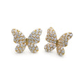 Elegant Butterfly Earrings With Cubic Zirconia Stones 2