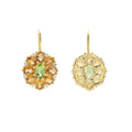 Elegant Citrine & Peridot Earrings – Stunning Birthstone Jewelry for Every Occasion Back View