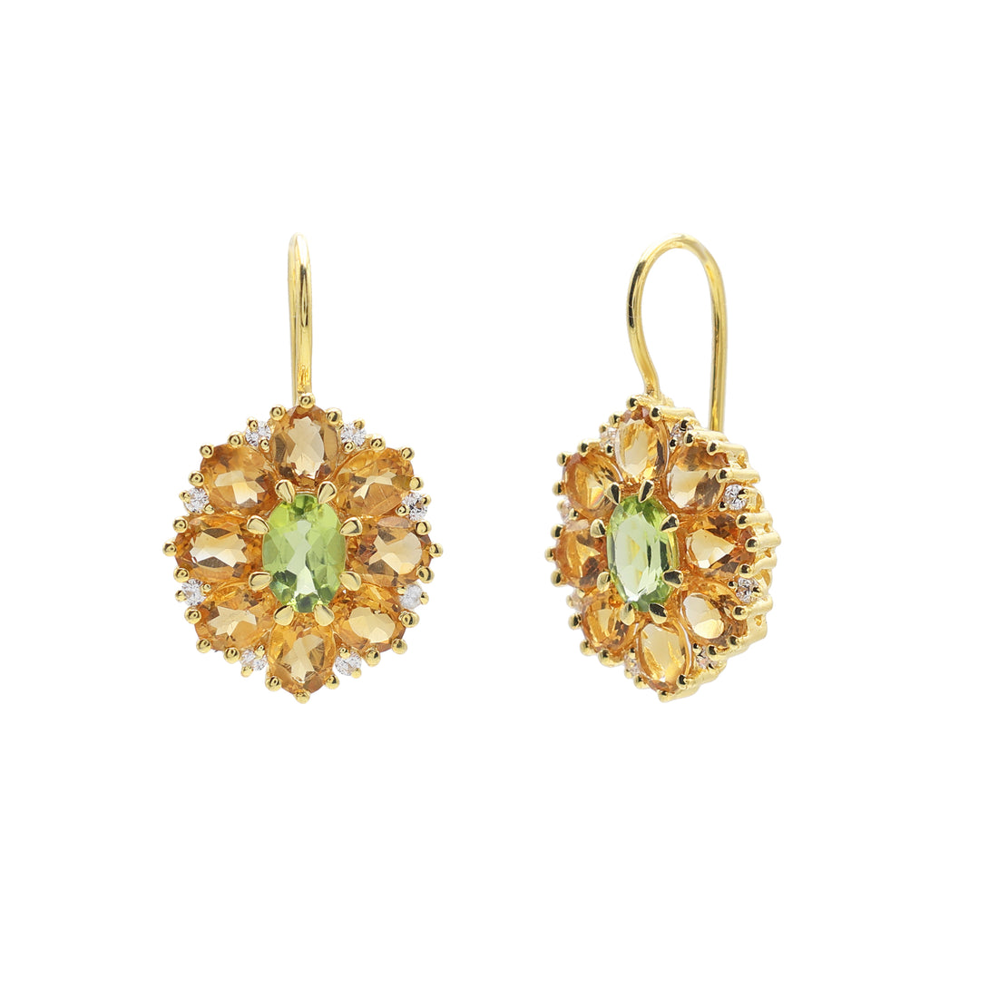 Elegant Citrine & Peridot Earrings – Stunning Birthstone Jewelry for Every Occasion