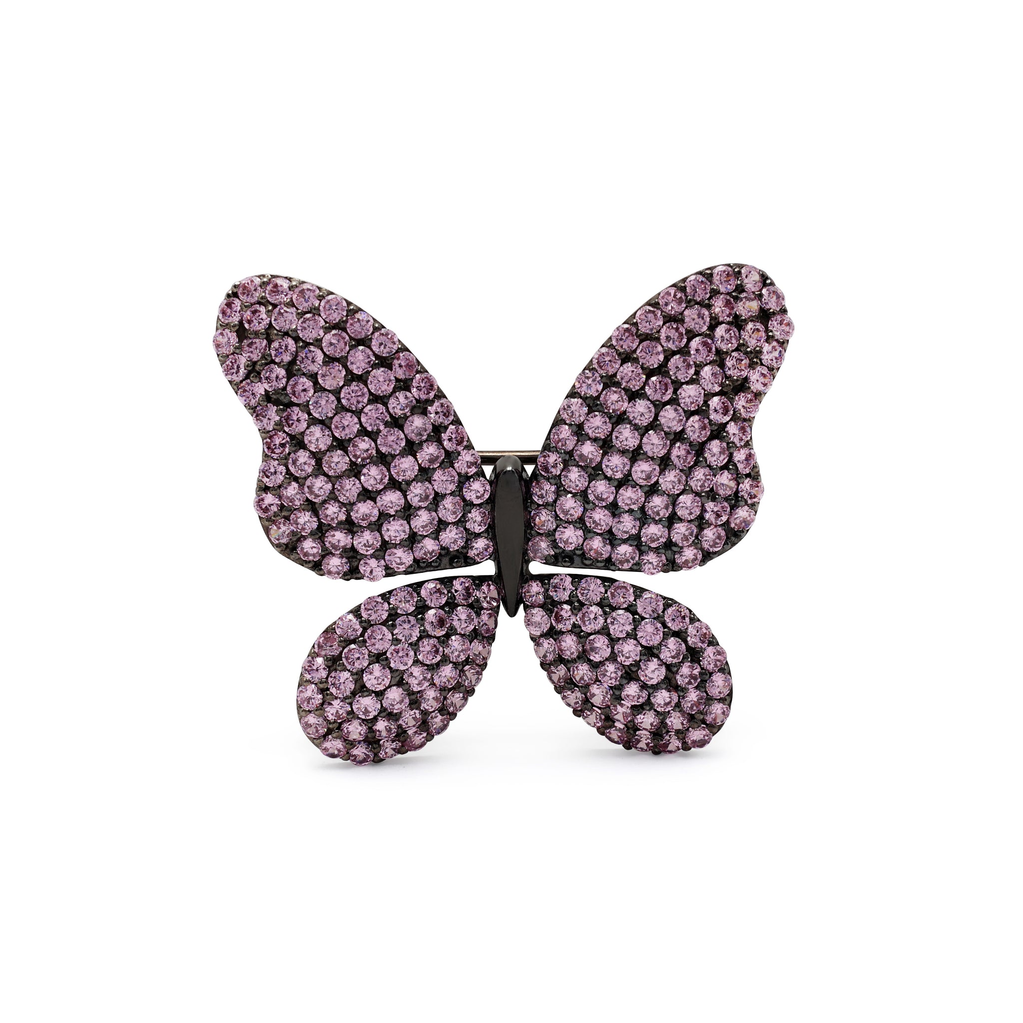 Lab-Grown Pink Stone Brooch