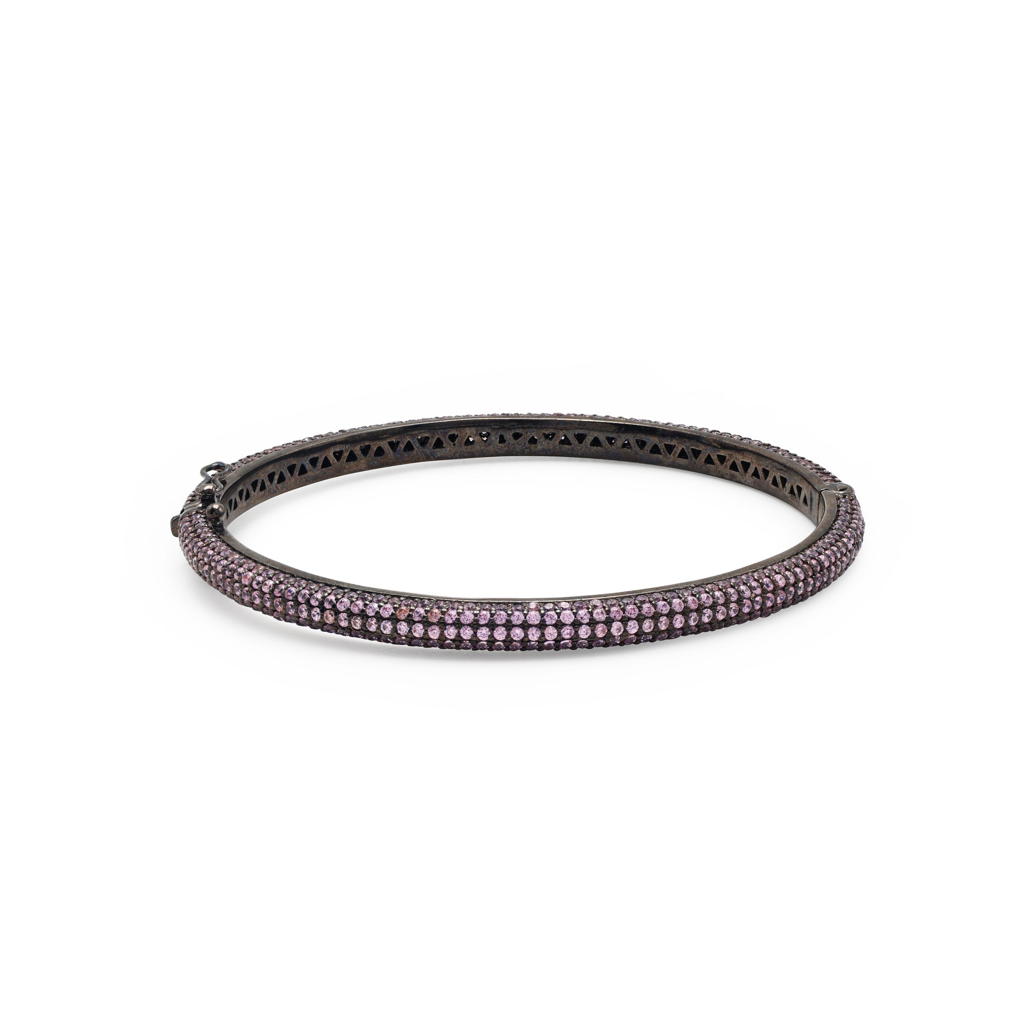 Lab-Grown Pink Stones Bangle